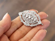 Art Deco 3.83 Carat Diamond Brooch in Platinum