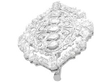3.83 Carat Diamond Brooch in Platinum side
