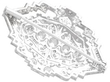 3.83 Carat Diamond Brooch in Platinum reverse