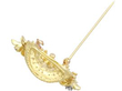 Multi Gemstone Flower Vase in Gold open
