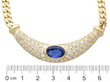 18ct Yellow Gold Sapphire and Diamond Necklace size
