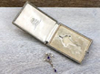 Art Nouveau Amethyst Pendant with Pearls next to box