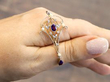 antique Art Nouveau Amethyst Pendant with Pearls