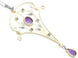 Art Nouveau Amethyst Pendant with Pearls reverse
