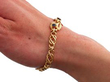 Antique Gold Sapphire Bracelet being worn