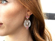 Wearing Art Deco Ruby and Diamond Earrings