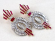 vintage Art Deco Ruby and Diamond Earrings