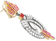 vintage Art Deco Ruby and Diamond Earring