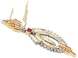Art Deco Ruby and Diamond Earring open