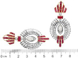 Art Deco Ruby and Diamond Earrings size