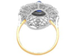 Sugarloaf Cut Sapphire Cocktail Ring back