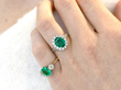 emerald diamond rings on hand