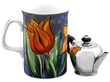 West Country Silver Miniature or Herb Teapot with mug