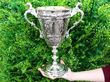 Solid Silver Presentation Cup with Handles outside