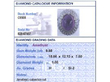 Amethyst and Diamond White Gold Ring grading card