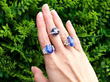 sapphire rings worn on hand outside
