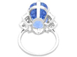 17 Carat Cushion Cut Ceylon Sapphire Ring back