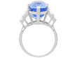 17 Carat Cushion Cut Ceylon Sapphire Ring setting