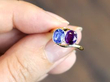 Pink and Blue Sapphire Ring in Yellow Gold