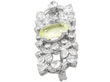 Antique Yellow Sapphire Brooch with Diamonds side