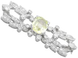 Antique Yellow Sapphire Brooch with Diamonds in platinum