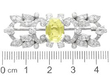 Antique Yellow Sapphire Brooch with Diamonds size