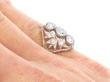 Delicate Art Deco Diamond Ring on hand