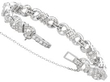 Luxury Platinum Diamond Bracelet open