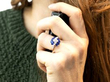 Sapphire ring on hand