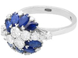 Floral Sapphire and Diamond Ring