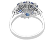 Floral Sapphire and Diamond Ring in White Gold back