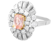 Vintage Padparadscha Sapphire platinum Ring