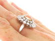 Vintage Padparadscha Sapphire Ring on hand