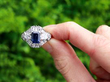 Emerald Cut Sapphire Ring with Diamonds outside