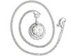antique 1920s Diamond Halo Pendant Necklace in Platinum