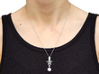 Diamond Drop Pendant in Platinum wearing