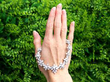 Floral Diamond Statement Necklace outside