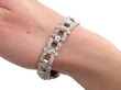 Womens Platinum and Diamond Bracelet on wrist