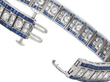 Antique Diamond and Sapphire Line Bracelet open