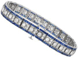 Diamond and Sapphire Line Bracelet closed