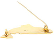 Enamel Salmon Brooch in Yellow Gold open