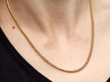 18ct Gold Pocket Watch Chain being worn as a necklace
