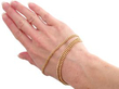 18ct Gold Pocket Watch Chain on wrist