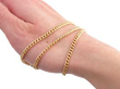 18ct Gold Pocket Watch Chain worn on wrist