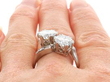 1930s 4 Carat Diamond Twist Engagement Ring on Finger