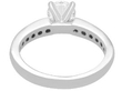 Solitaire Ring with Sapphire and Diamond Shoulders back