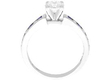 setting of Solitaire Ring with Sapphire and Diamond Shoulders