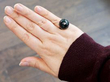 Antique Bloodstone Ring in White Gold on Hand