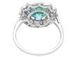 Blue High Zircon Cluster Ring in White Gold back
