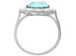 setting of Blue High Zircon Cluster Ring in White Gold